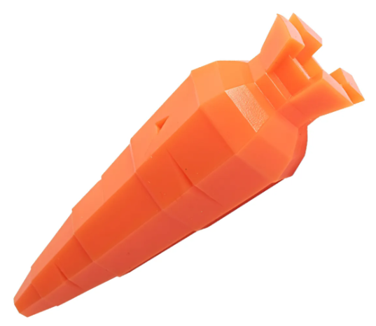 ZANAHORIA TPR DISPENSADOR SNACK 14.2X4.5 CM JUP005