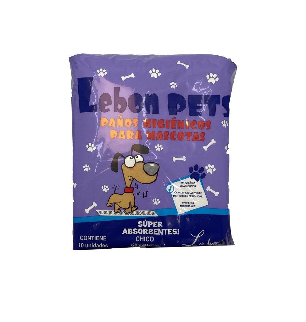 PAÑOS LEBON PETS CHICOS x10 (60x48cm)