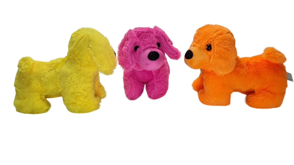 PELUCHE PERRO FLUO 20cm. (4474)