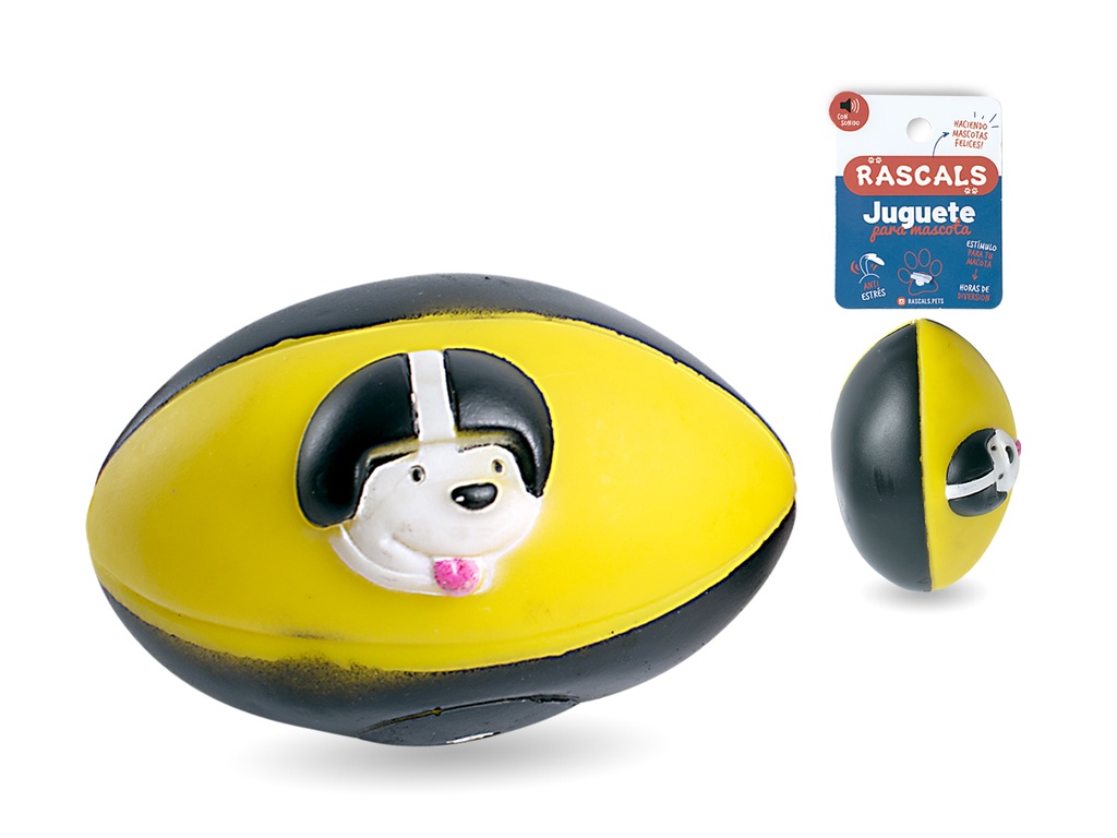 PELOTA OVALADA NEGRO/AMARILLO CHIFLE JUP99333-D