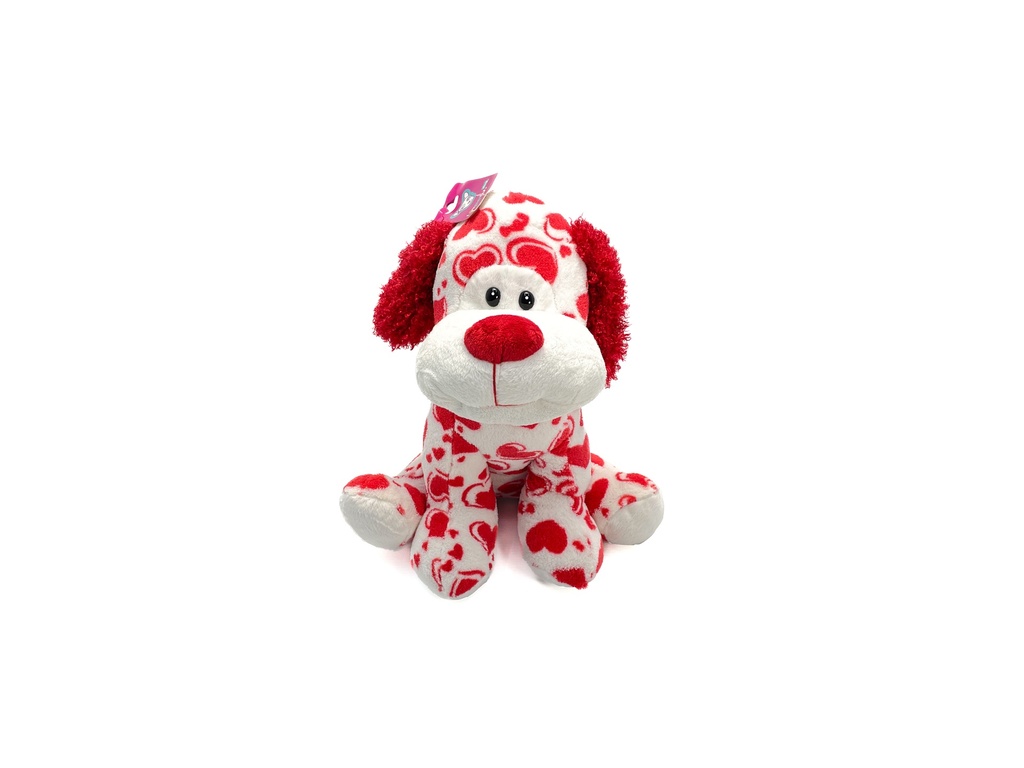 PELUCHE PERRO CORAZONES 32x24 cm.