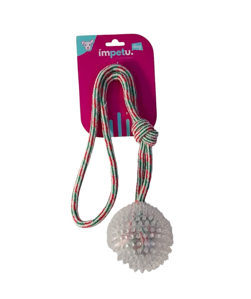 TIRADOR SOGA C/NUDO Y PELOTA PINCHES 55cm.