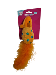 [8544] PELUCHE RATITA NARANJA C/PLUMA