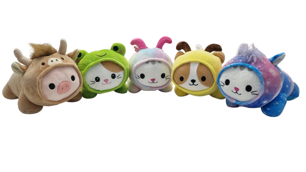 PELUCHE ANIMALITO ACOSTADO DISFRAZ SOFT